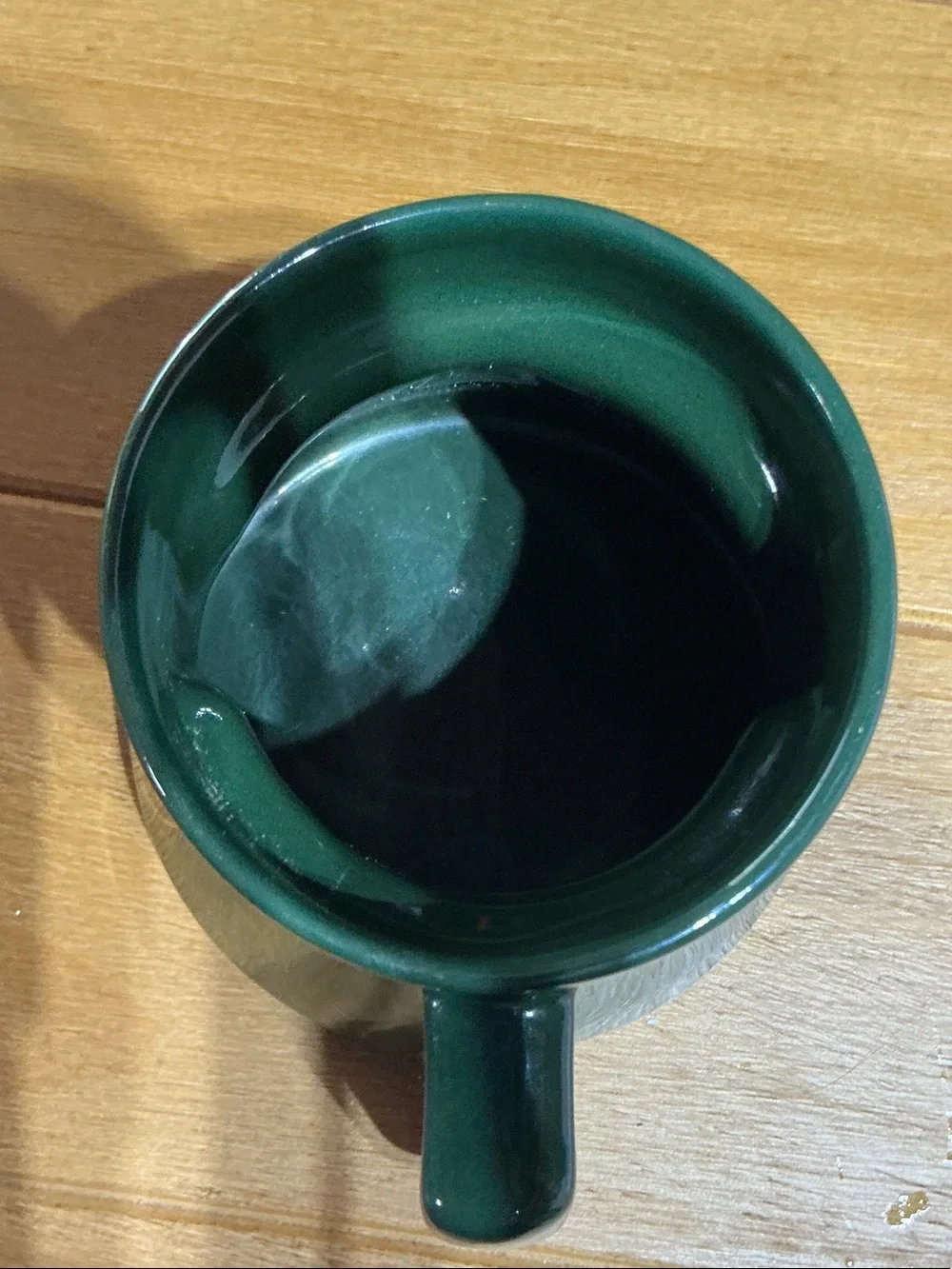 Starbucks Dark Green Ceramic Travel Coffee Mug with Gold Logo